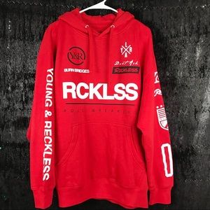 NWT young & reckless red hoodie